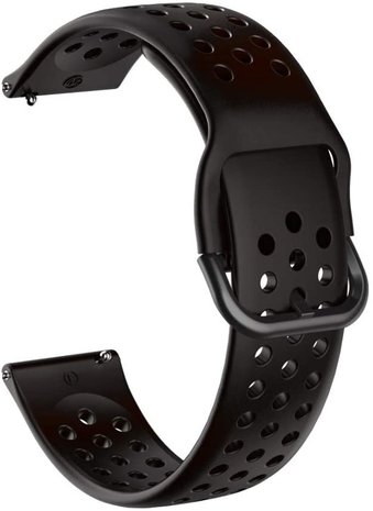 Strap-it Strap-it Bracelet silicone avec trous Samsung Galaxy Watch 5 - 44mm (noir)