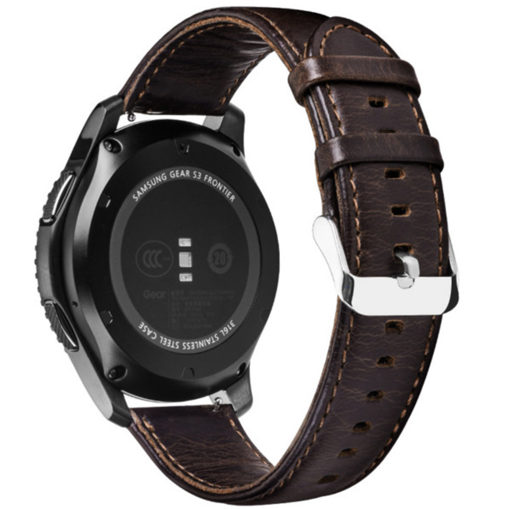 Strap-it Strap-it Bracelet cuir Samsung Galaxy Watch 5 Pro (marron foncé)