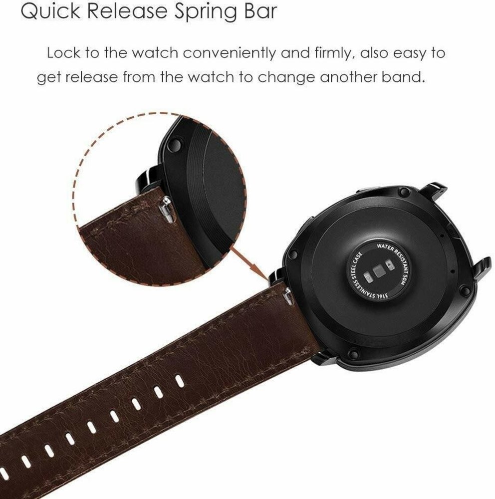 Strap-it Strap-it Bracelet cuir Samsung Galaxy Watch 5 Pro (marron foncé)