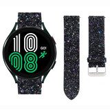 Strap-it Bracelet cuir pailleté Samsung Galaxy Watch 5 Pro (noir)