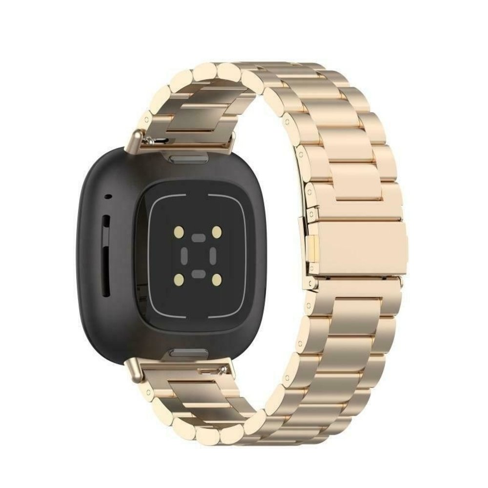 Strap-it Strap-it Bracelet acier Fitbit Versa 4 (or champagne)