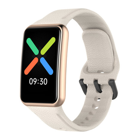 Strap-it Strap-it Bracelet silicone Oppo Watch Free (blanc sable)