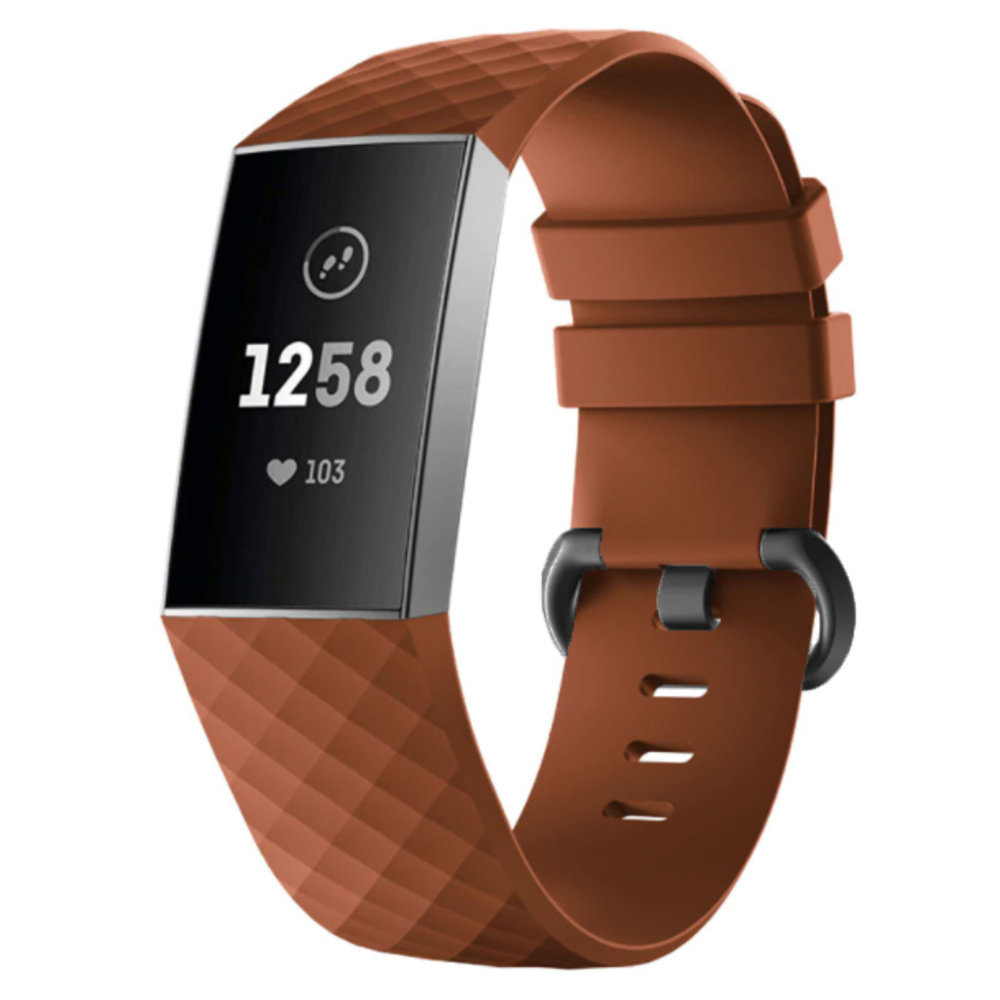Strap-it Strap-it Bracelet silicone Fitbit Charge 4 (marron)
