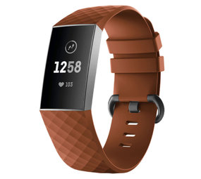 Strap-it Bracelet silicone Fitbit Charge 4 (marron)