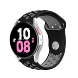 Strap-it Bracelet sport Samsung Galaxy Watch 5 - 44mm (noir/gris)