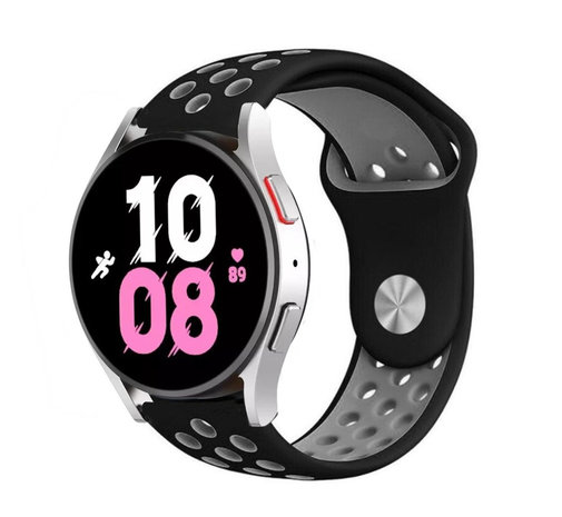Strap-it Strap-it Bracelet sport Samsung Galaxy Watch 5 - 44mm (noir/gris) Strap-it Strap-it Bracelet sport Samsung Galaxy Watch 5 - 44mm (noir/gris)