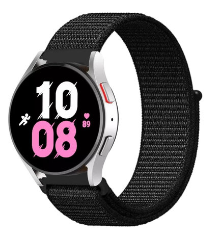 Strap-it Strap-it Bracelet nylon Samsung Galaxy Watch 5 - 44mm (noir) Strap-it Strap-it Bracelet nylon Samsung Galaxy Watch 5 - 44mm (noir)