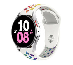 Strap-it Bracelet sport Samsung Galaxy Watch 5 - 44mm (blanc/multicolore)
