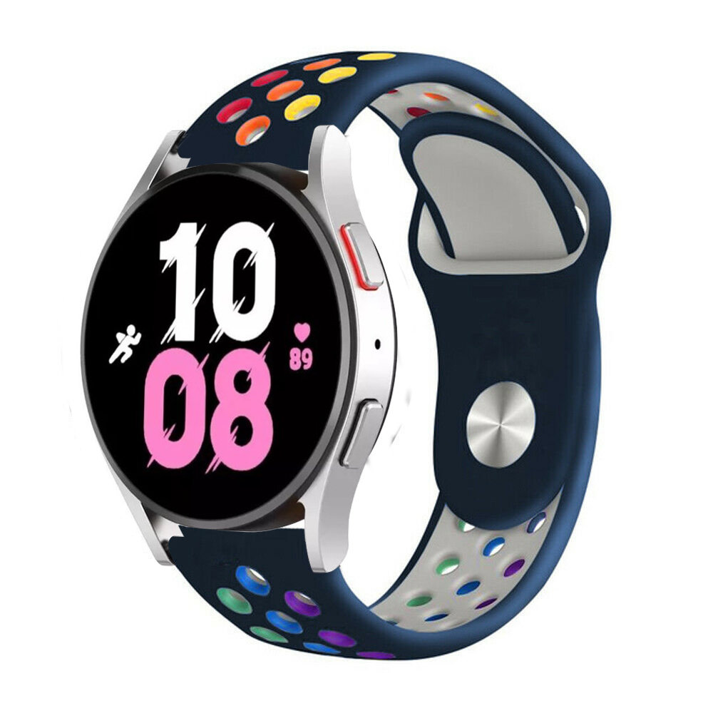 Strap-it Strap-it Bracelet sport Samsung Galaxy Watch 5 - 44mm (bleu foncé/multicolore)