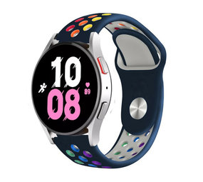 Strap-it Bracelet sport Samsung Galaxy Watch 5 - 44mm (bleu foncé/multicolore)