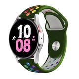 Strap-it Bracelet sport Samsung Galaxy Watch 5 - 44mm (vert armée/multicolore)