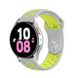 Strap-it Bracelet sport Samsung Galaxy Watch 5 - 44mm (gris/jaune)