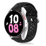 Strap-it Bracelet silicone avec trous Samsung Galaxy Watch 5 - 44mm (noir)