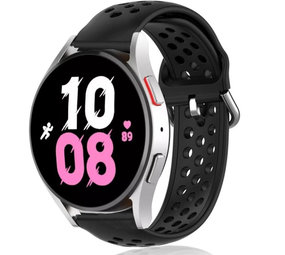 Strap-it Bracelet silicone avec trous Samsung Galaxy Watch 5 - 44mm (noir)