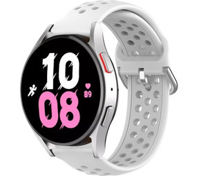 Strap-it Bracelet silicone avec trous Samsung Galaxy Watch 5 - 44mm (blanc)