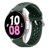 Strap-it Bracelet silicone avec trous Samsung Galaxy Watch 5 - 44mm (vert armée)