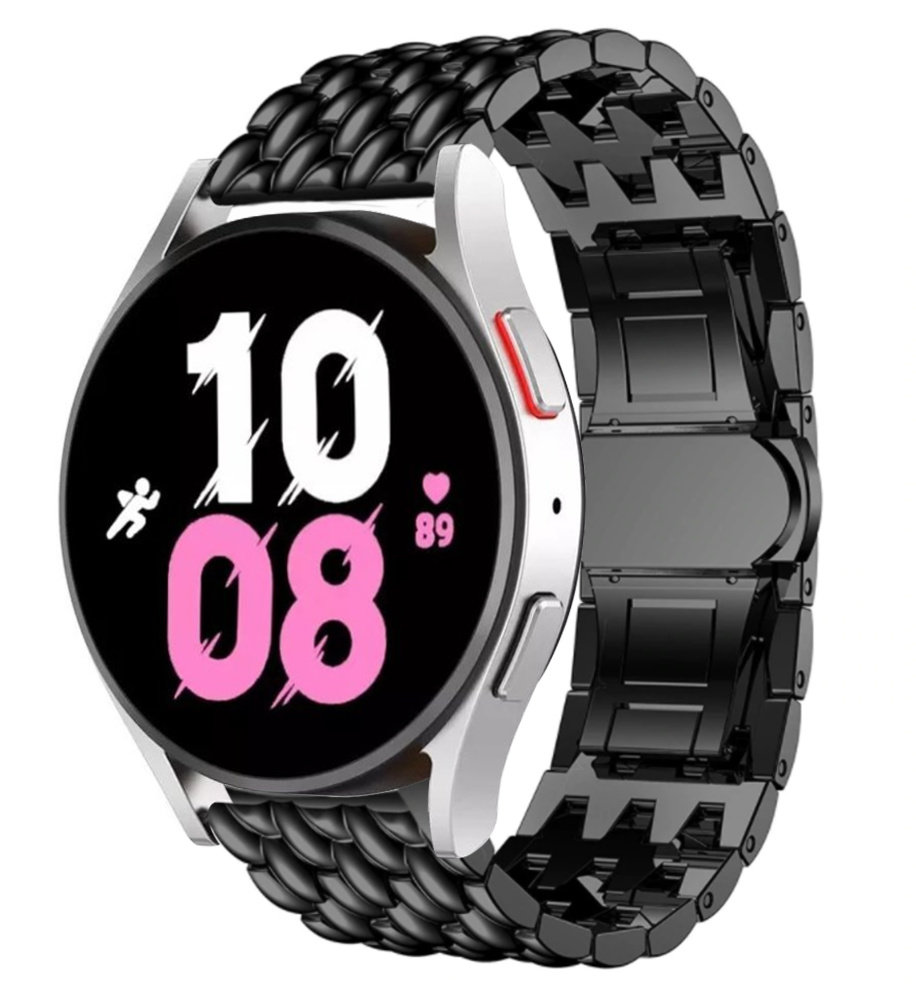 Strap-it Strap-it Bracelet acier dragon Samsung Galaxy Watch 5 - 44mm (noir)