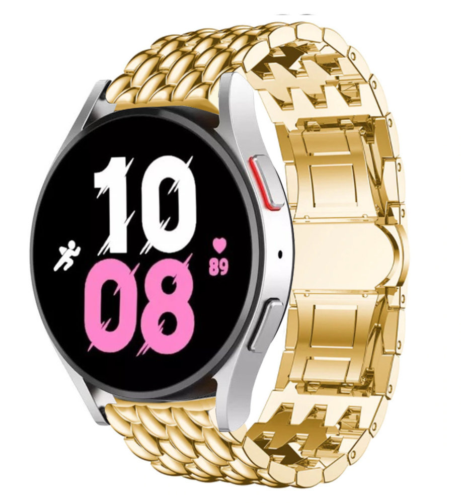 Strap-it Strap-it Bracelet acier dragon Samsung Galaxy Watch 5 - 44mm (doré)