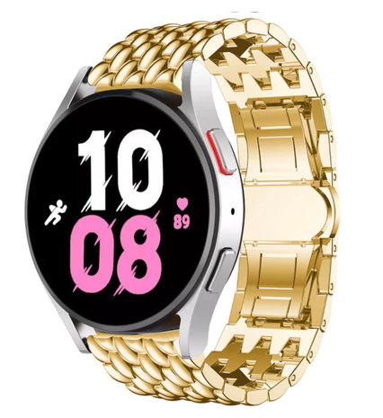 Strap-it Strap-it Bracelet acier dragon Samsung Galaxy Watch 5 - 44mm (doré)