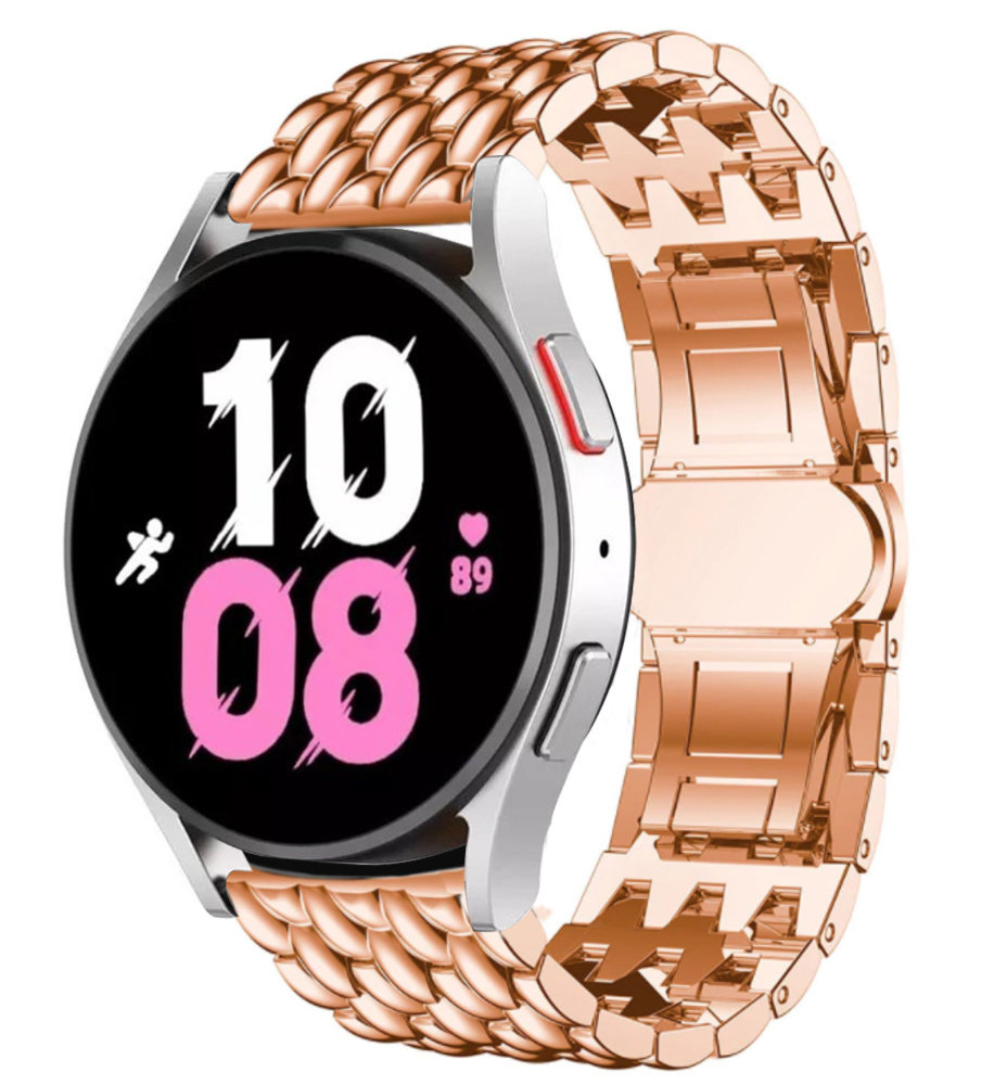 Strap-it Strap-it Bracelet acier dragon Samsung Galaxy Watch 5 - 44mm (or rose)