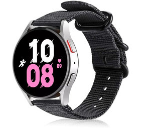 Strap-it Bracelet nylon boucle Samsung Galaxy Watch 5 - 44mm (noir)