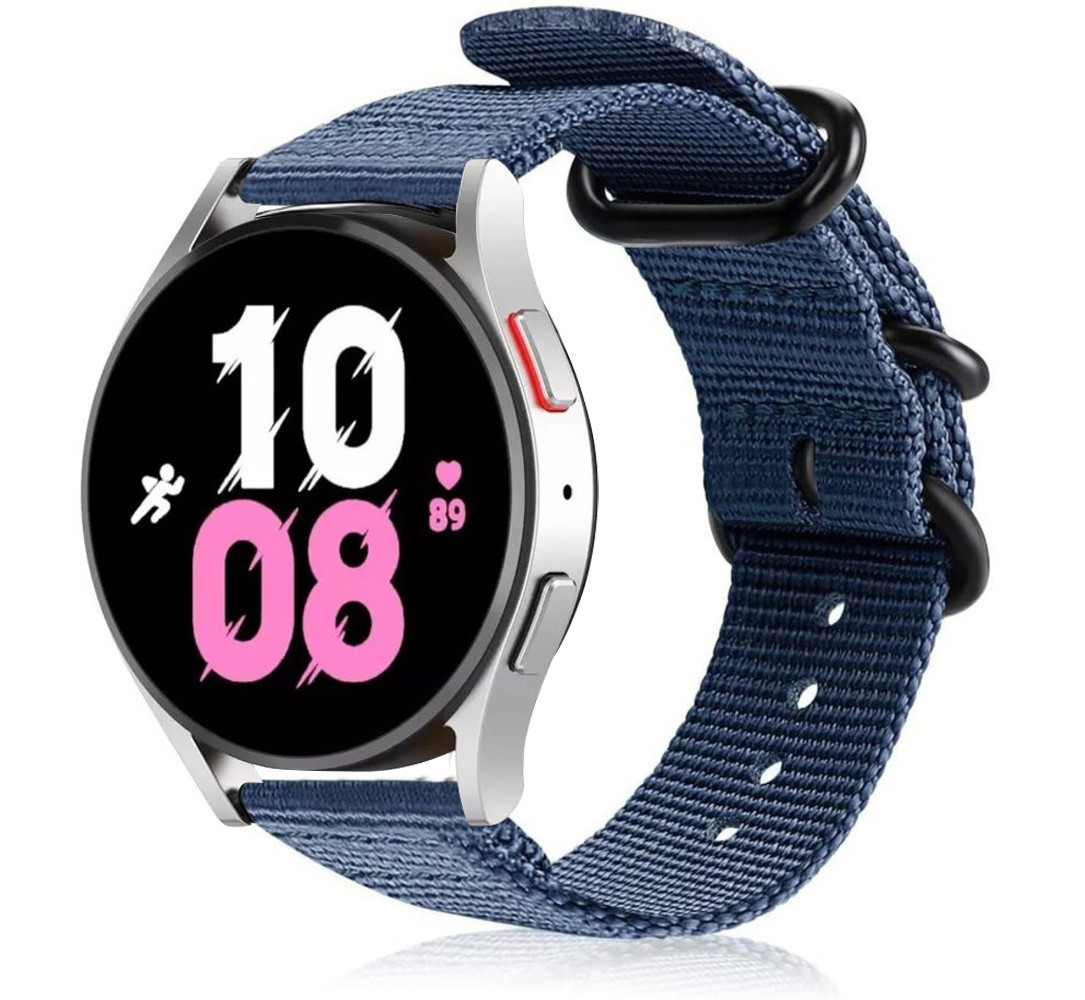 Strap-it Strap-it Bracelet nylon boucle Samsung Galaxy Watch 5 - 44mm (bleu) Strap-it Strap-it Bracelet nylon boucle Samsung Galaxy Watch 5 - 44mm (bleu)