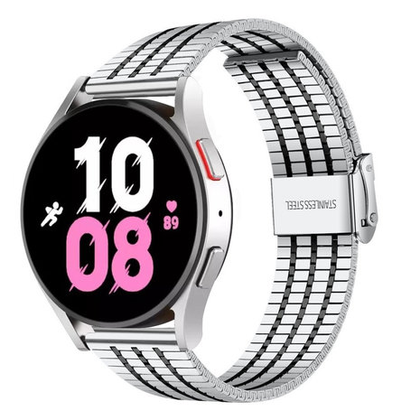 Strap-it Strap-it Bracelet acier inoxydable Galaxy Watch 5 - 44mm (argent/noir)