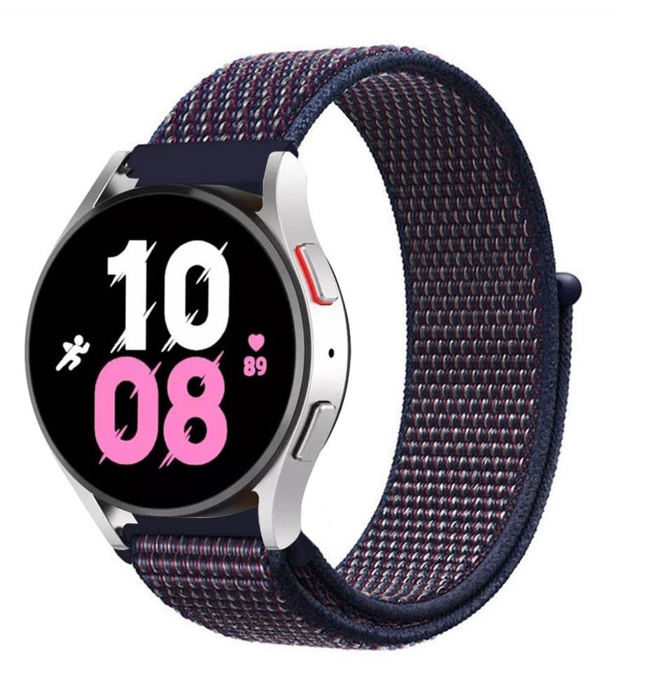 Strap-it Strap-it Bracelet nylon Samsung Galaxy Watch 5 - 44mm (violet/bleu)