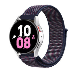 Strap-it Bracelet nylon Samsung Galaxy Watch 5 - 44mm (violet/bleu)