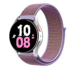Strap-it Bracelet nylon Samsung Galaxy Watch 5 - 44mm (lilas)