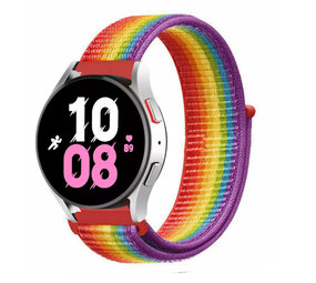 Strap-it Bracelet nylon Samsung Galaxy Watch 5 - 44mm (arc-en-ciel)