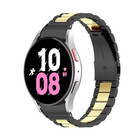 Strap-it Strap-it Bracelet acier maillons Samsung Galaxy Watch 5 - 44mm (noir/or)