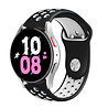 Strap-it Strap-it Bracelet sport Samsung Galaxy Watch 5 - 44mm (noir/blanc) Strap-it Strap-it Bracelet sport Samsung Galaxy Watch 5 - 44mm (noir/blanc)
