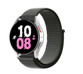 Strap-it Bracelet nylon Samsung Galaxy Watch 5 - 44mm (gris vert)