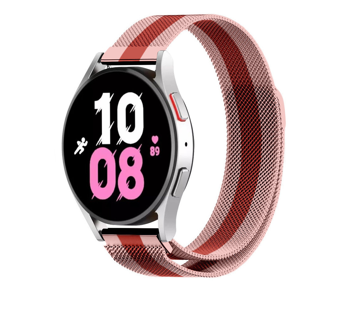 Strap-it Strap-it Bracelet Milanais Samsung Galaxy Watch 5 - 44mm (rouge/rose)