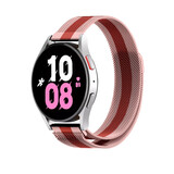 Strap-it Bracelet Milanais Samsung Galaxy Watch 5 - 44mm (rouge/rose)