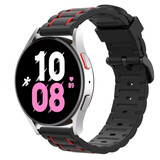 Strap-it Bracelet sport boucle Samsung Galaxy Watch 5 - 44mm (noir/rouge)