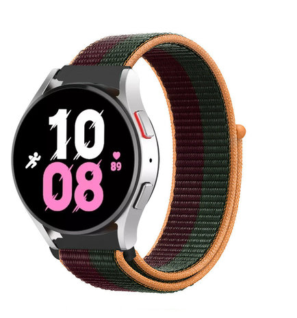 Strap-it Strap-it Bracelet nylon Samsung Galaxy Watch 5 - 44mm (cerise foncée)