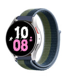 Strap-it Bracelet nylon Samsung Galaxy Watch 5 - 44mm (vert et bleu) Strap-it Bracelet nylon Samsung Galaxy Watch 5 - 44mm (vert et bleu)