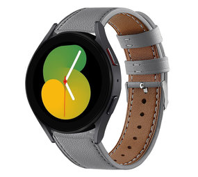 Strap-it Bracelet cuir Samsung Galaxy Watch 5 - 40mm (gris)