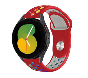 Strap-it Bracelet sport Samsung Galaxy Watch 5 - 40mm (rouge/multicolore) Strap-it Bracelet sport Samsung Galaxy Watch 5 - 40mm (rouge/multicolore)