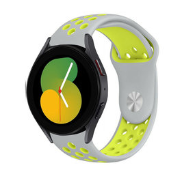 Strap-it Bracelet sport Samsung Galaxy Watch 5 - 40mm (gris/jaune)