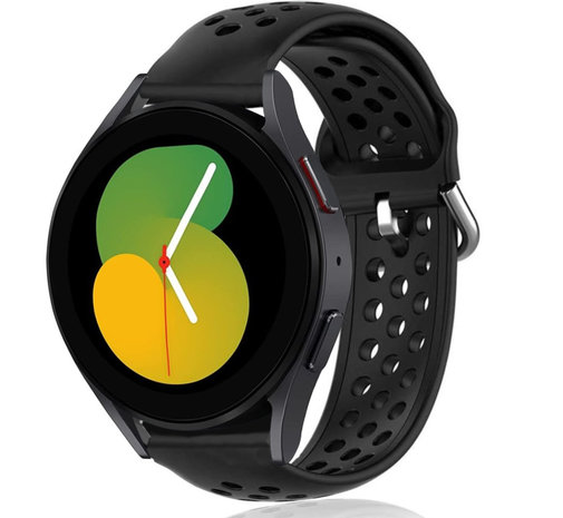 Strap-it Strap-it Bracelet silicone avec trous Galaxy Watch 5 - 40mm (noir)