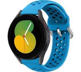 Strap-it Bracelet silicone avec trous Galaxy Watch 5 - 40mm (bleu clair)
