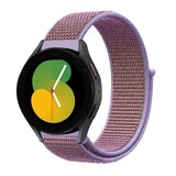 Strap-it Bracelet nylon Samsung Galaxy Watch 5 - 40mm (lilas)