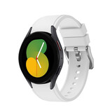 Strap-it Bracelet Samsung Galaxy Watch 5 - 40mm silicone (blanc)