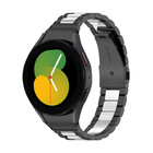 Strap-it Strap-it Bracelet acier maillons Samsung Galaxy Watch 5 - 40mm (noir/argent)