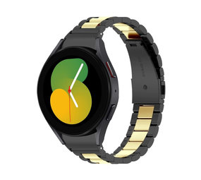 Strap-it Bracelet acier maillons Samsung Galaxy Watch 5 - 40mm (noir/or)
