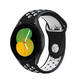 Strap-it Bracelet sport Samsung Galaxy Watch 5 - 40mm (noir/blanc) Strap-it Bracelet sport Samsung Galaxy Watch 5 - 40mm (noir/blanc)