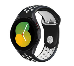 Strap-it Bracelet sport Samsung Galaxy Watch 5 - 40mm (noir/blanc)